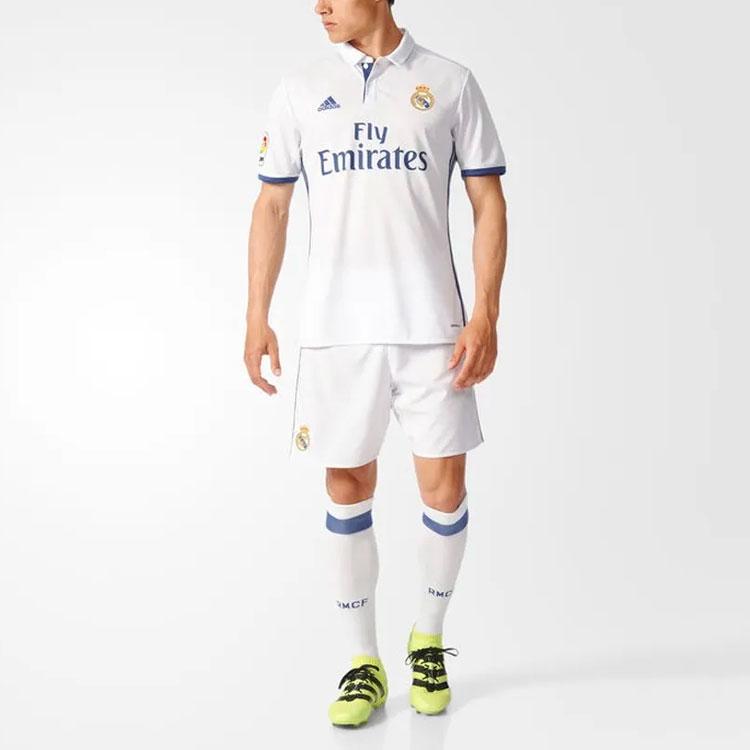 Adidas Real Madrid 2016-2017 Home Fan Edition Jersey With Letter Logo Stripes Men Jersey White S94992
