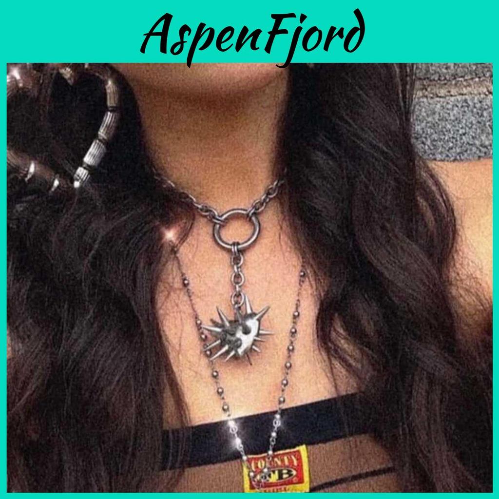 Gothic Style Alloy Pendant Necklace With Electroplated Finish For Womens Night Out