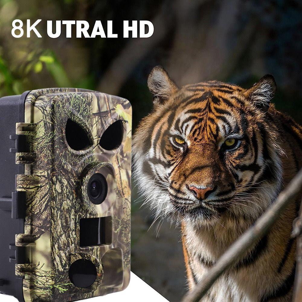 No Glow Night Vision PR8000 Wifi Camera 8K 120° Motion Wildlife Photo  Pasture