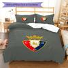Osasuna Force Bettwäsche Steppdecke Set Bettbezug Kissenbezug Heimdekoration Geburtstagsgeschenk (1 Bettbezug + 2 Kissenbezüge, ohne Füllung)