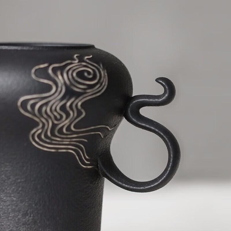 Edenus Black Iron Glaze Ceramic Kung Fu Tea Set