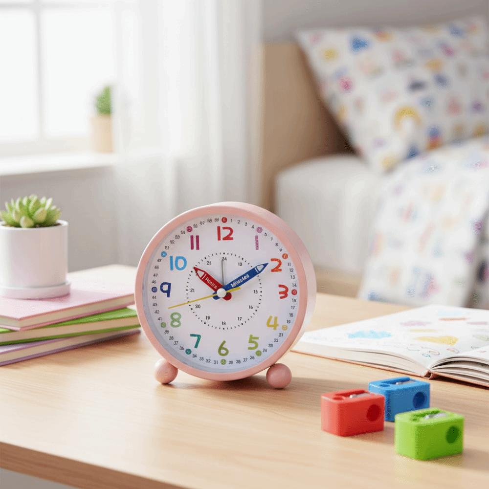 Battery Operated Children's Alarm Clock Portable Desk Clock Retro Alarm Clock Time Management Tool