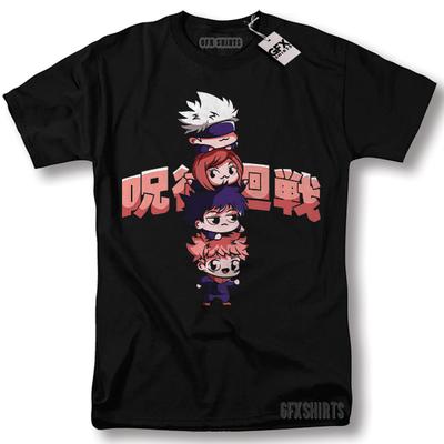 Jujutsu Kaisen Chibi Shirt Satoru Gojo Ryomen Sukuna Nobara Anime Manga T-Shirt