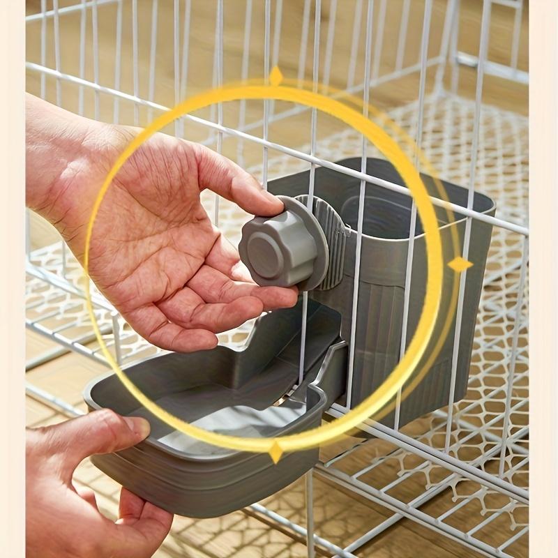 Automatischer Hängender Haustierkatzenfutterautomat und Wasserspender für Käfige, Schwerkraft-Automatisches Fütterungs- und Trinknapf-Set, Geeignet für die Aufzucht von Kaninchen, Katzen, Hunden