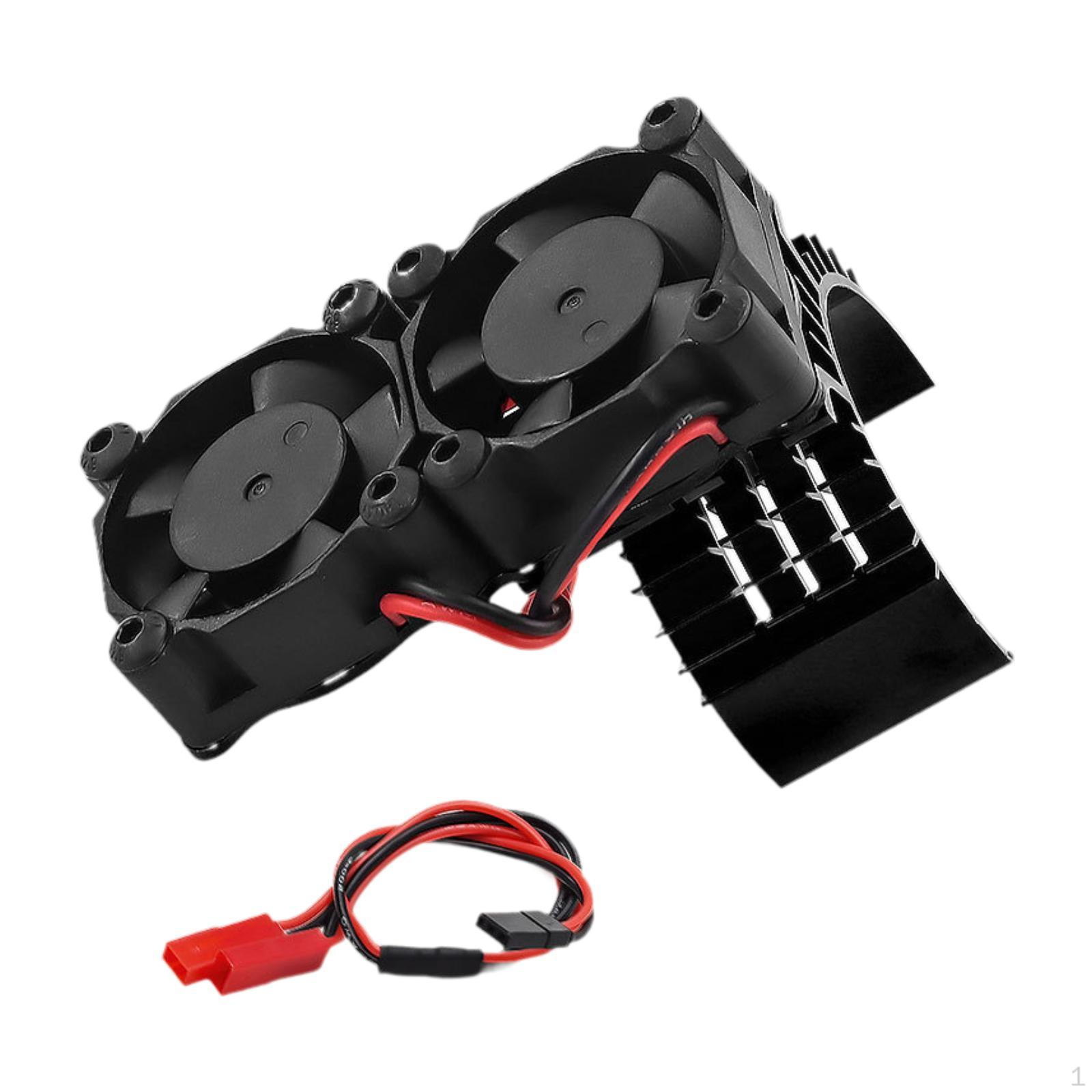 

Aluminum Alloy RC Car Engine Cooling Fan, Replacement Part, Easy to Install, Heat Sink for чорний