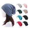 Men's and Women's Plain Light Plate Imitation Cashmere Pullover Hat Hipster Ear Protection Headscarf Hat Stack Confinement Hat Warm Adult