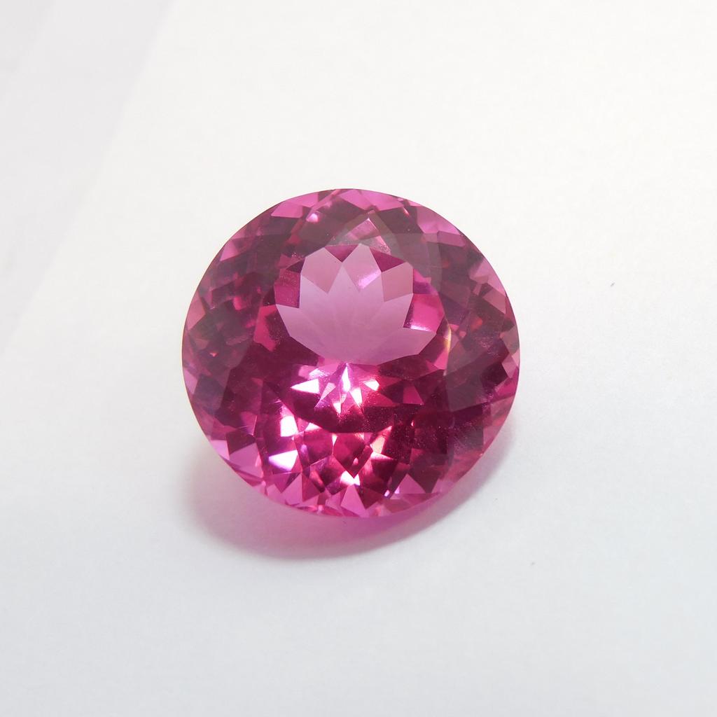 Natural Pink Tourmaline Loose Gemstone 17.50 Ct Round Cut October Birthstone for Gem Collections