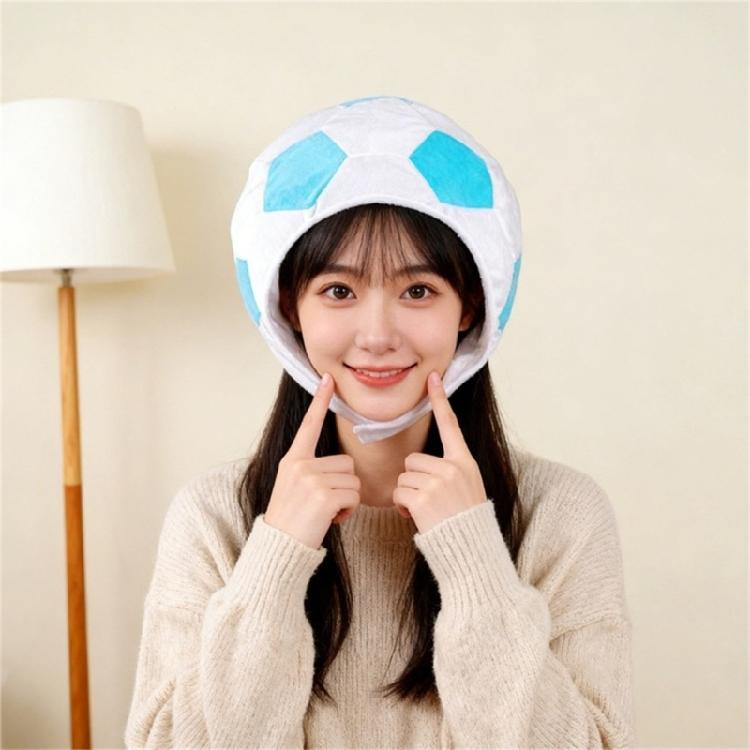 Soccer Themed Headgear Cap Comfortable Cotton Football Headpiece Washable For Adults Kids Sports Event Family Gathering
