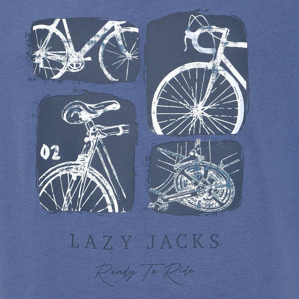Lazy Jacks Mens Bicycle Cotton T-Shirt