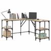Desk Sonoma Oak Finish 139 x 139 x 75 cm Particleboard