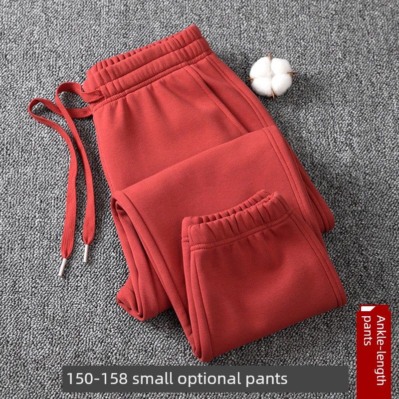 

Весенние красные повседневные женские зимние флисовые спортивные штаны из чистого хлопка Retro Red [Winter Fleece-lined]-nine pants 3XL