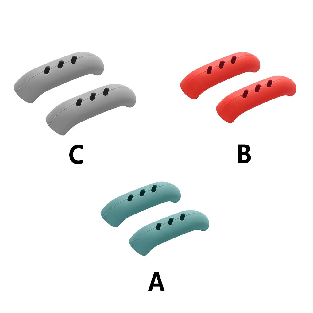 Lot de 2 Maniques en Silicone Résistantes à la Chaleur Couvre-Poignée Latérale d'Oreille de Poêle de Cuisine Aide à la Cuisson Protecteurs de Manchon d'Ustensiles de Cuisine