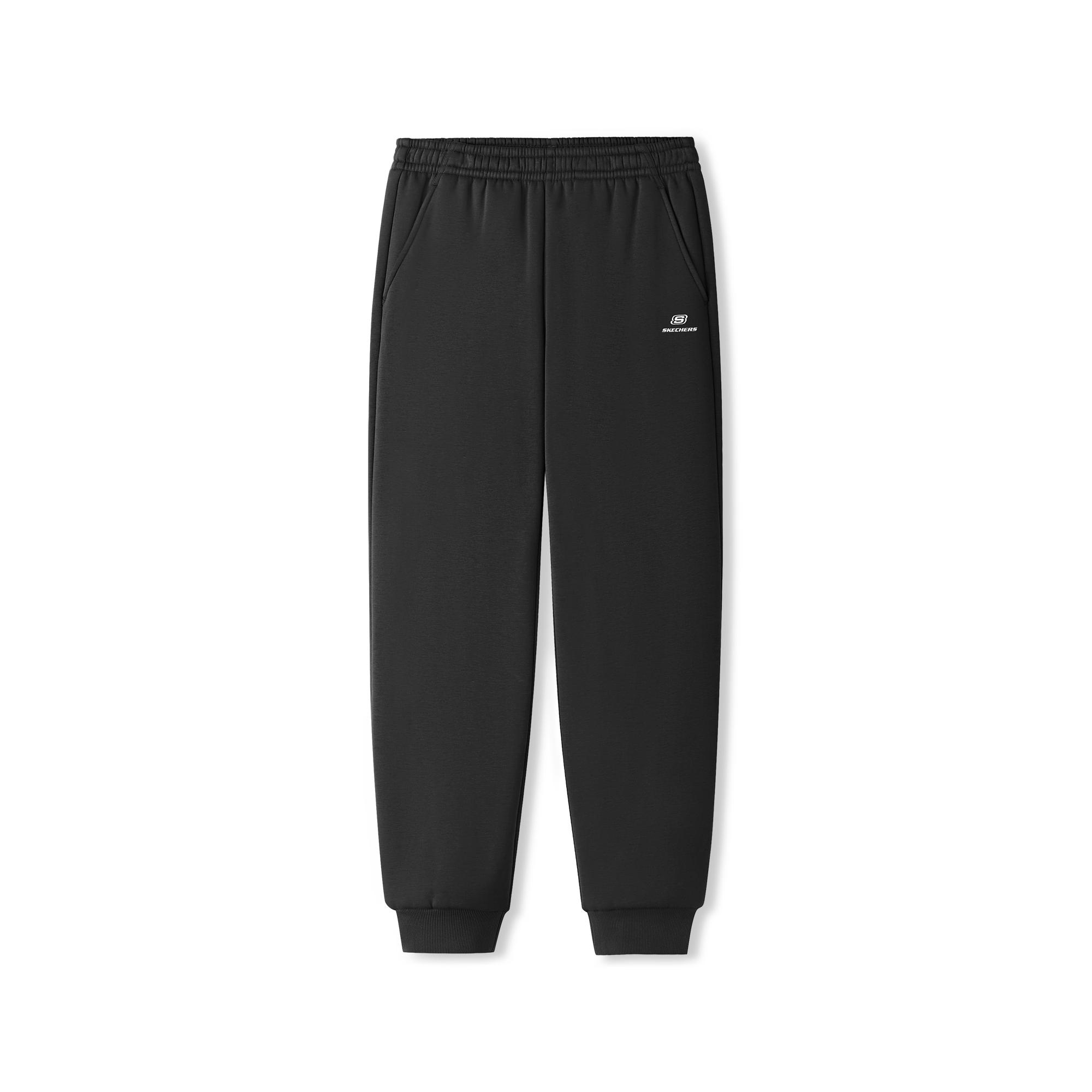 Skechers Fleece Lined Warm Fashionable Comfortable Soft Skin Friendly Mid Rise Stylish Versatile Jogger Knit Sports Pants Women bottoms L425W092-0018 S