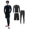 Foveitaa Men's Rash Guard Fitness Swimsuit Set (Top & Bottom) - Long Sleeve, Front Opening,