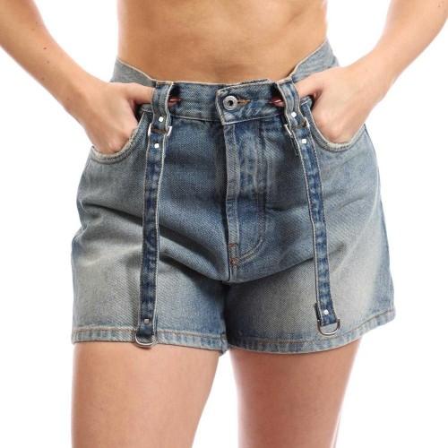 Off White Womens/Ladies Cotton Cargo Shorts