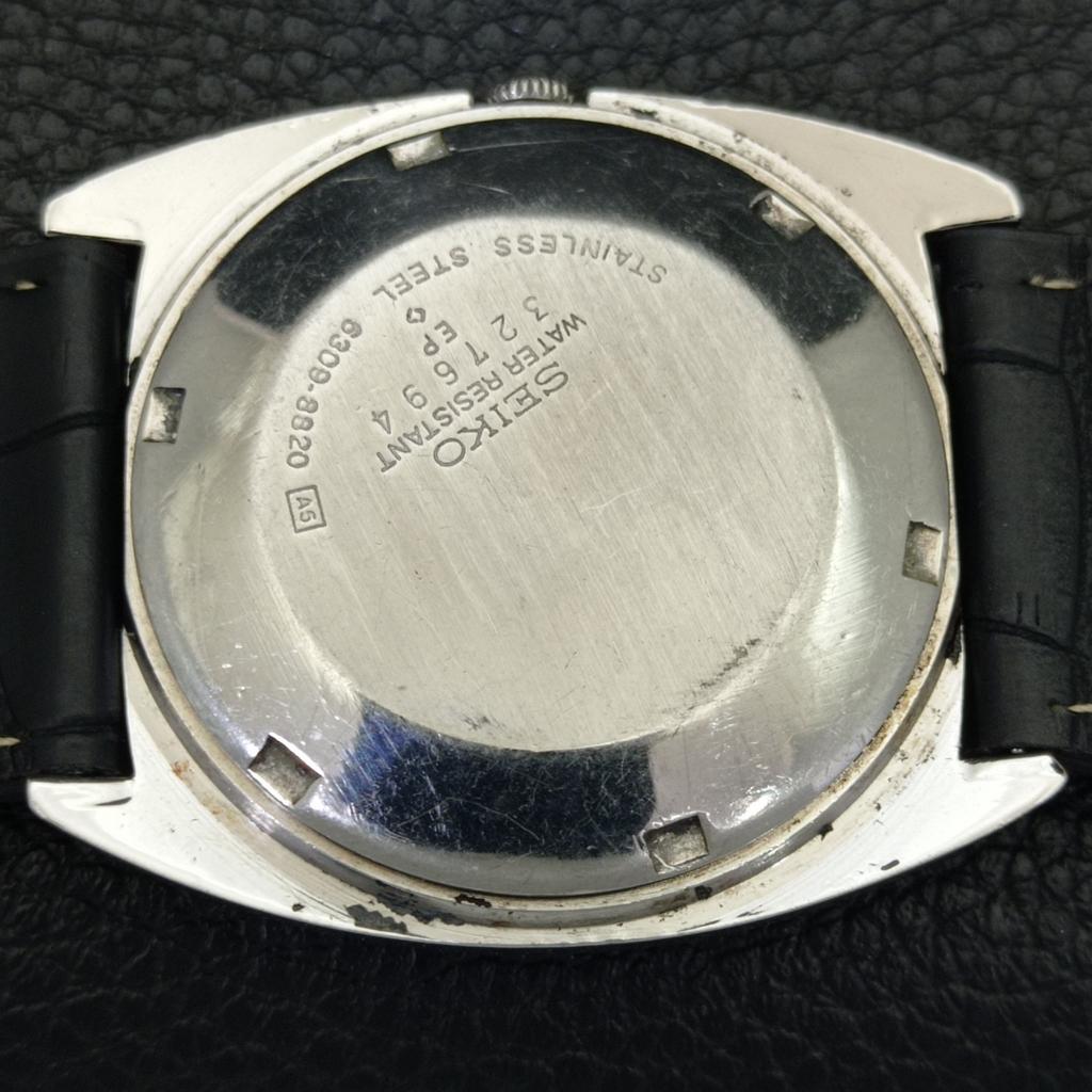 Seiko 5 AUTOMATIC 6309A VINTAGE JAPAN MENS SILVER COLOR DIAL WATCH A701581-5 R206b-a701581