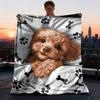 1pc Poodle Blanket Outdoor Soft Polyester Flannel Throw Blanket Versatile for All Seasons , Soft , Cozy , Warm All Season Quilted Throw ,