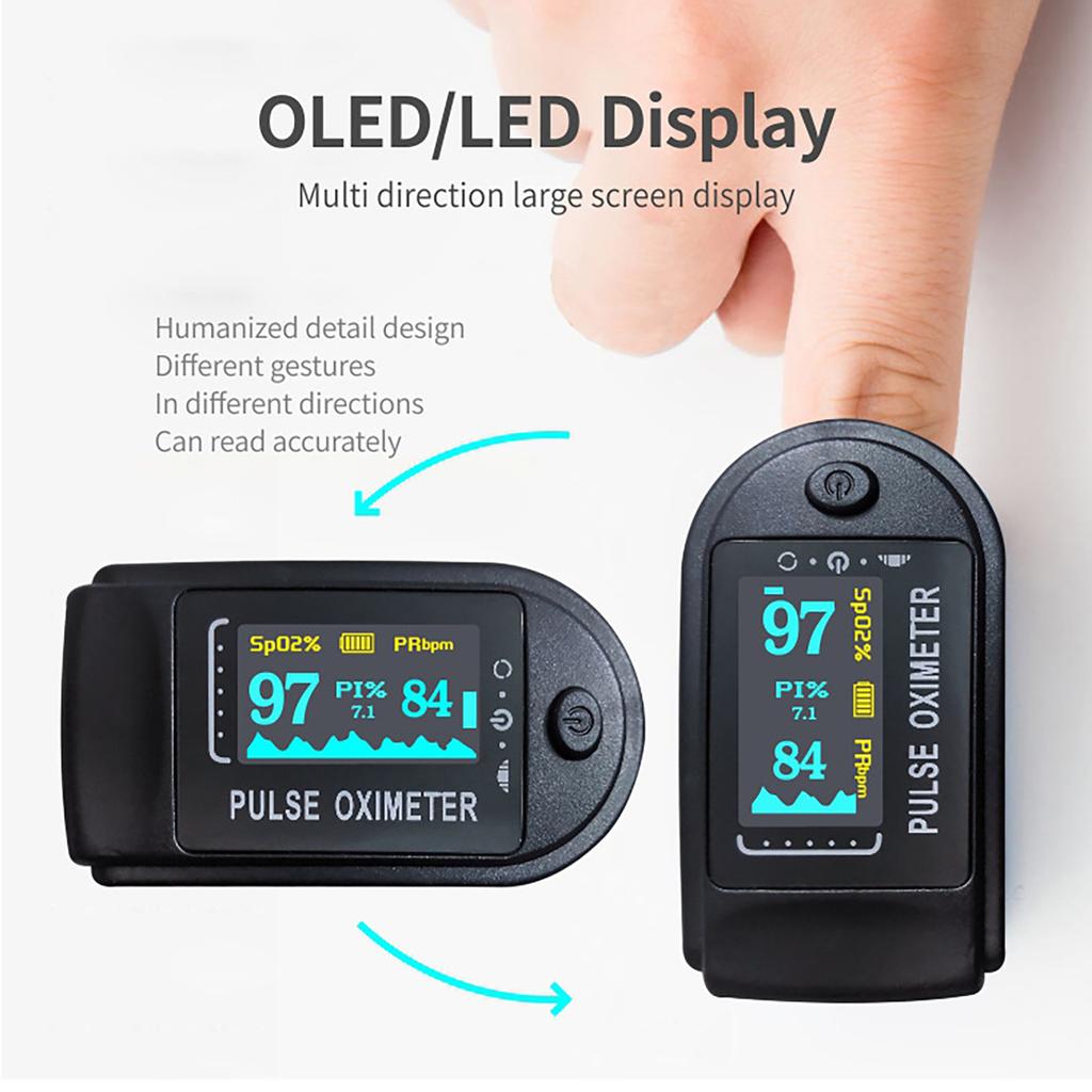 Spo2 Lead Display Monitor Fingertip Blood Oxygen Saturation Monitor with LED Screen | Digital for ...