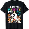 Let's Pawty I'm 3 Family Dogs 3 Year Old Birthday Party Kids T-Shirt