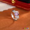 Natural Colored Treasure Fish You Accompany Jewelry S925 Sterling Silver Ring Women's Amethyst Topaz Peridot High-end Accessories Fashion Jewelrygifts