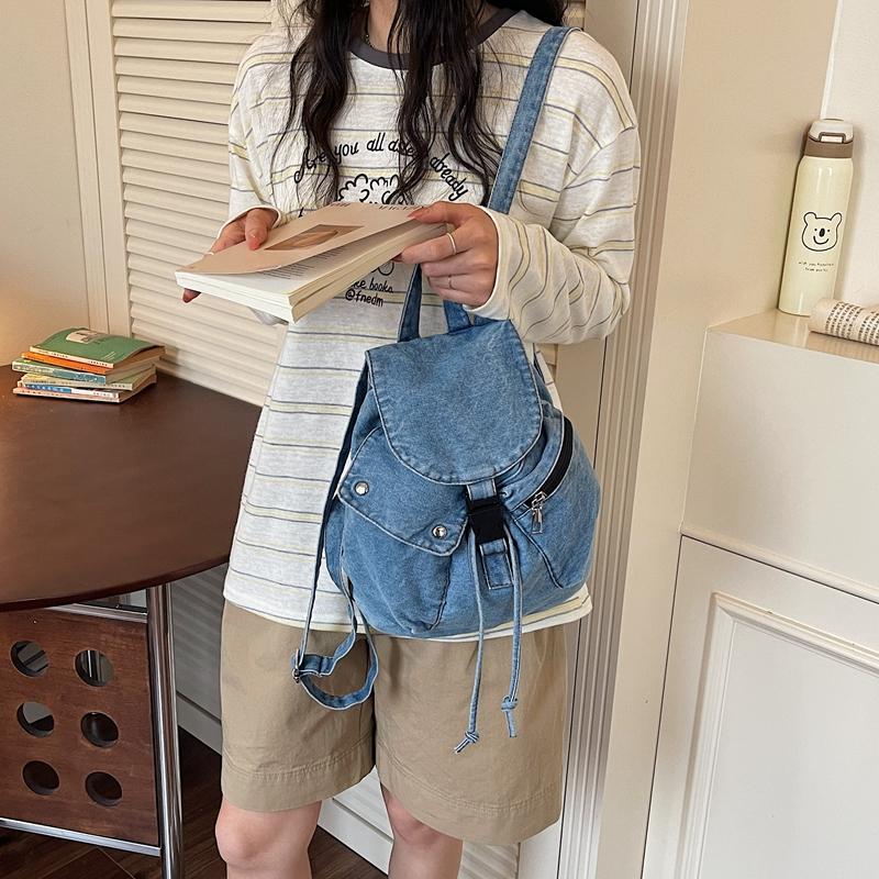 Denim Rucksack Große Kapazität Schüler Klassen Schultasche
