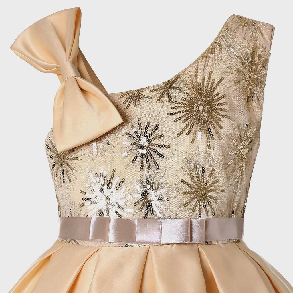 2024 European & American High-End Sequined Evening Dresses for Girls