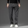 2024 Herbst/Winter Neue Große Gerade Röhre Lose Cowboy Herren Stretch Und Samt Dicke Warme Hose