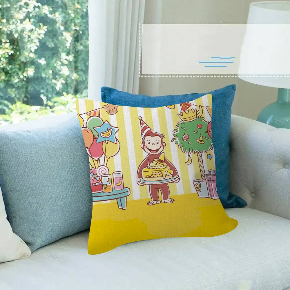 Movie Monkey Curious Cute George Cushion Cover Decorative Pillow Sofa Home Decor Case Pillow Cases