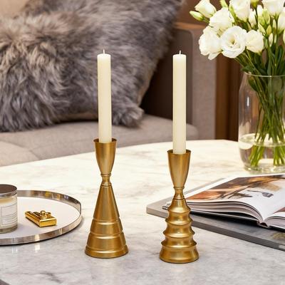 Tower-shaped Candle Holder Wrought Iron Candlestick Elegant Brass Gold Taper Candle Holders for Wedding Party Decor for Dinner