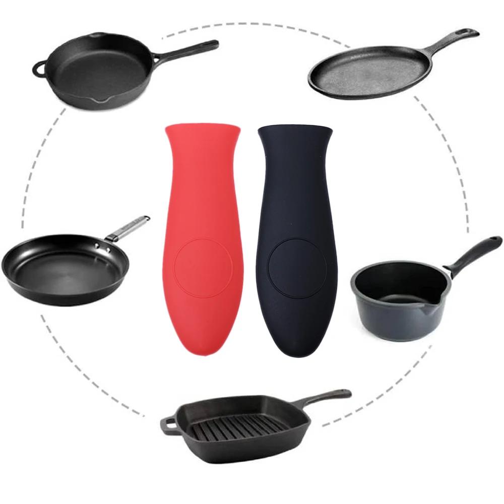 Supporto Antiscivolo in Silicone per Manico di Pentola Smontabile Parti di Pentolame Presina Guaina Copertura per Impugnatura Padella in Ghisa Manico per Pentole