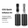 Portable Tire Inflator Valve with Protective Case Bicycle Pump Valve Wear Resist Small Gas Nozzle Tire Repair Kit