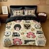 Spy Family Pattern Bedding Quilt Set Quilt Cover Pillowcase Home Birthday Gift(1 * duvet cover + 2 * pillowcase, without core)
