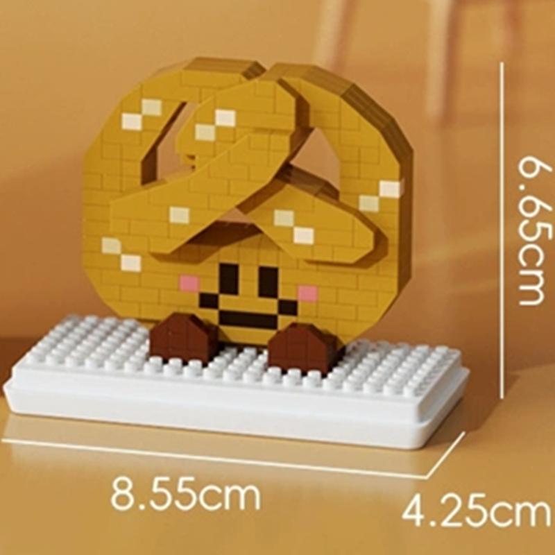 NEW Cute Food Bread Swiss Rolls Baguettes Croissants Sandwiches Toast Building Blocks Kit Girl Bricks Model Kids Toy Children