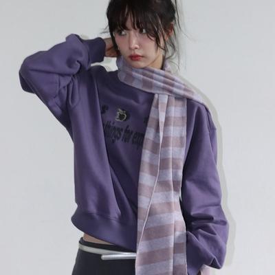 ONSKA LONG KNIT MUFFLER (PURPLE)