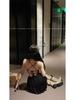 Elegant Petite Backless Halter V-Neck Little Black Dress - Hepburn Style
