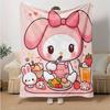 1pc My Melody's Sweet Breakfast Adventure Blanket, Soft Throw for Home Decor, Gift Idea, Suitable for All Seasons, Living Room, Travel, Camping, Car B