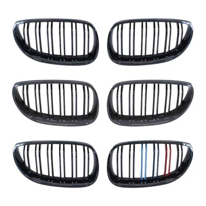 Para BMW Serie 5 E60 520i 523i 525i 528i 530i 535i 550i 2003 2004 2005 2006-2009 Rejilla Frontal Doble riñón Negro Brillante