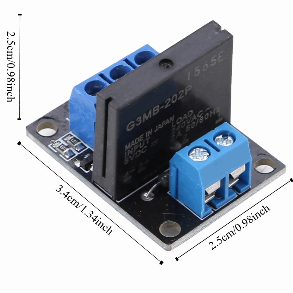 2Pcs 240V 2A SSR Module 1 Channel Relay Board Durable Solid State Relay Module  DIY Projects