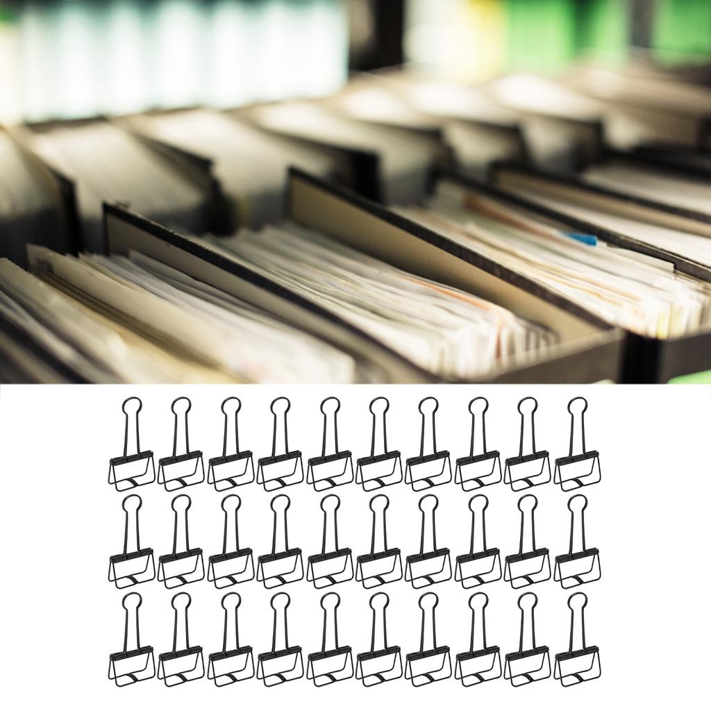 30Pcs Wire Clips 2 Inch Hollow Out Strong Clamping Multi Purpose Small Clips for Notes Tickets Papers