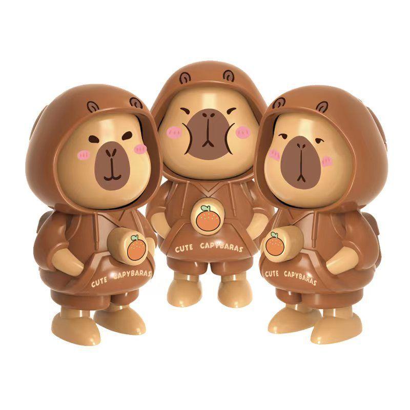 Capybara Face-Changing Keychain Toy - Cartoon Charm & Ornament Gift