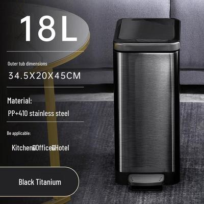 18L Slim Foot Pedal Trash Can