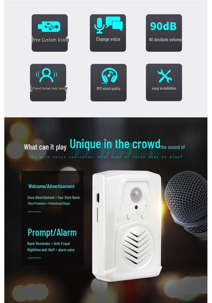 Red-Edge Infrared Doorbell with Voice Prompt and Customizable Voice Control