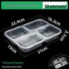 Disposable Rectangular 4-Compartment Meal Prep Containers