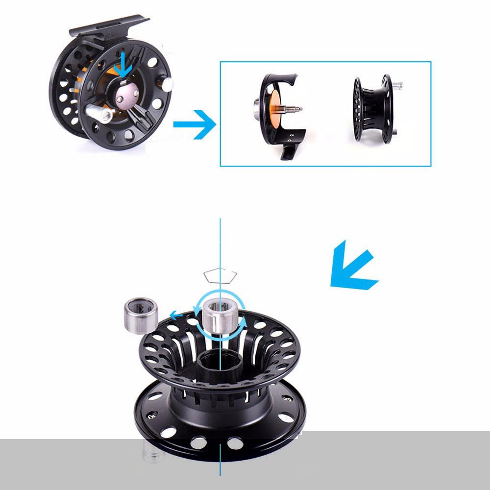 New Fly Fishing Reel 75mm Size Interchangeable Large Arbor Alloy Aluminum CNC Machine Casting For Fly Fishing Wheel Accessories