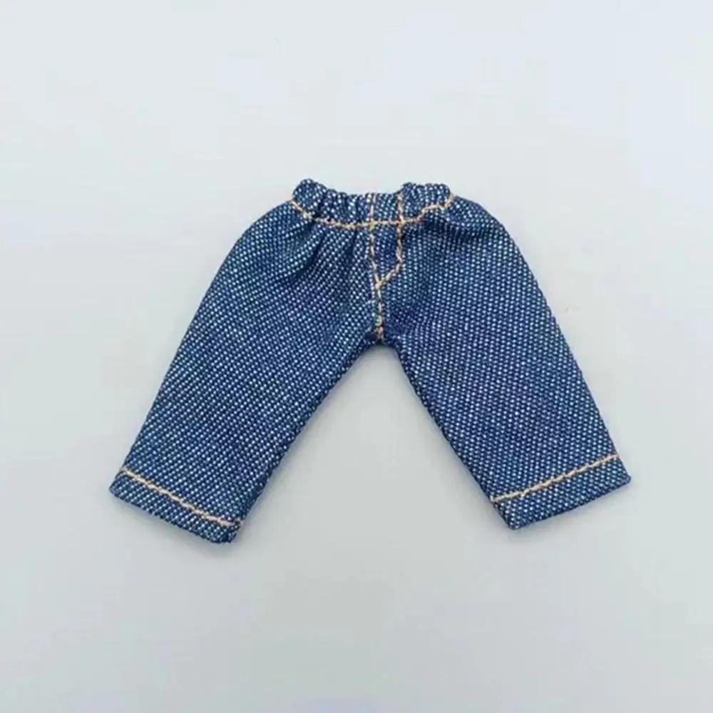 Doll Fashion Clothes For 1/11 Ob11 Dolls Denim Trousers For 1/12 Bjd/Gsc Doll T-Shirt Mini Cute Doll Pants Diy Doll Accessories