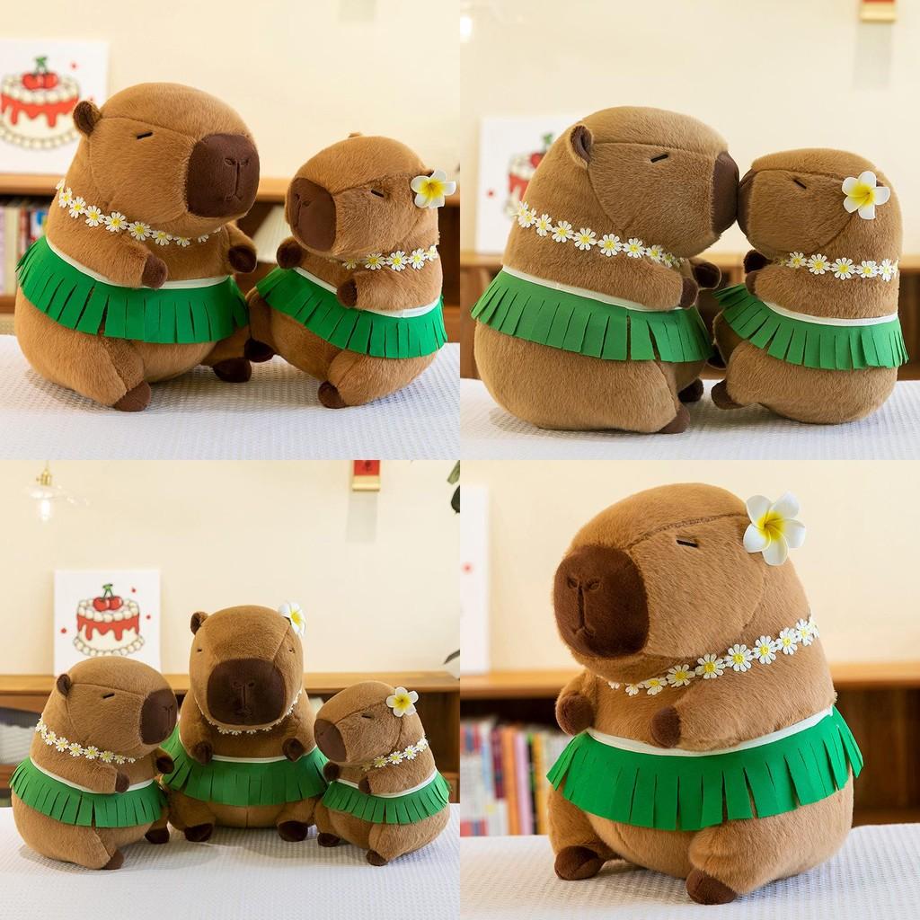 Summer Party Beach Capybara Plush Toy Adorable Cartoon Gift Girls Doll Birthday
