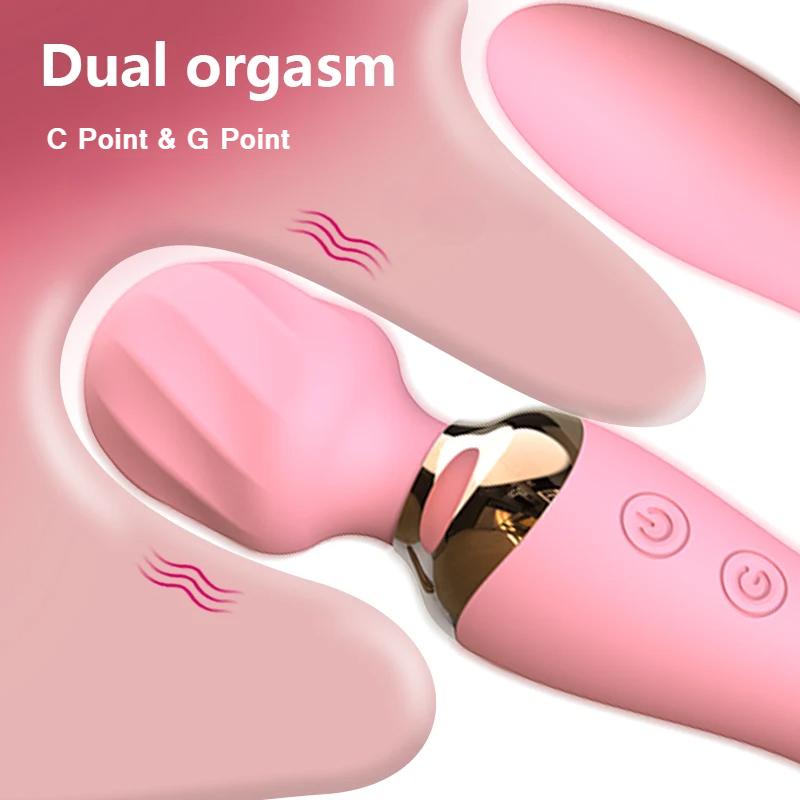 10 Speeds Heating AV Vibrators Magic Wand Vibrators Clitoral Stimulators Vaginal G-spot Massagers Women's Masturbators Sex Toys