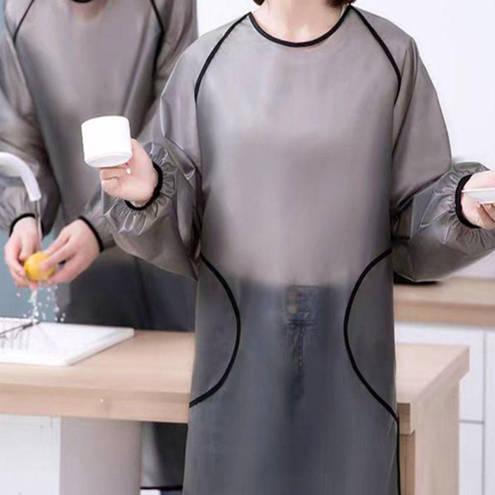 Oil-proof TPU Apron Waterproof Dishwashing Cleaning Apron Kitchen Cooking Apron  Restaurant Use