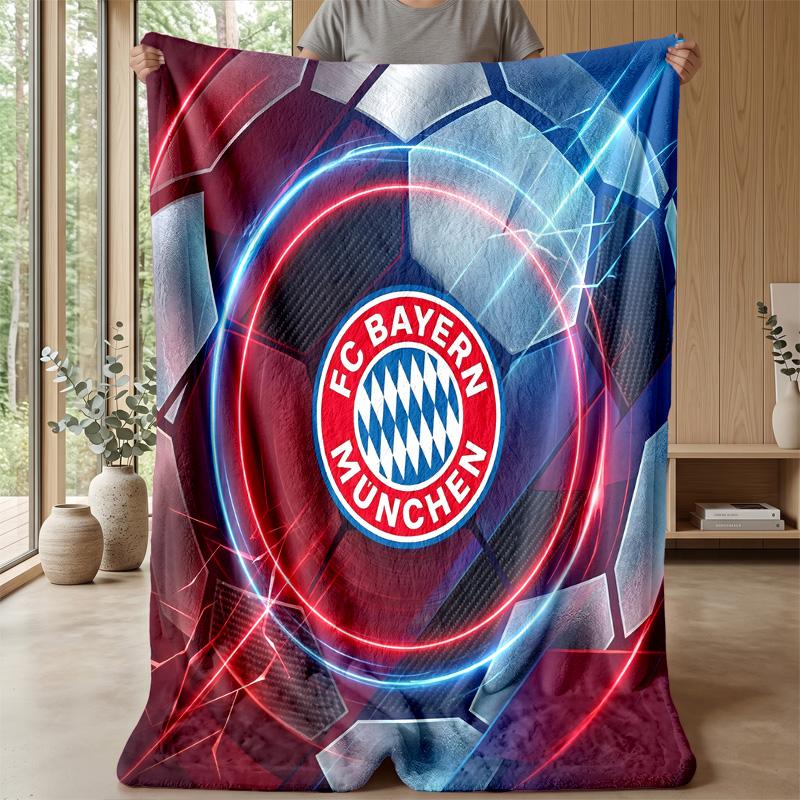 FC Bayern München Thema Decke Weiche Flanelldecke Plüsch Überwurfdecke Gemütliche Sofa Bett Decke für Heimdekoration