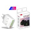 65W QC3.0 6-Port USB Fast Charger for Mobile Phones - US/EU/UK Standard